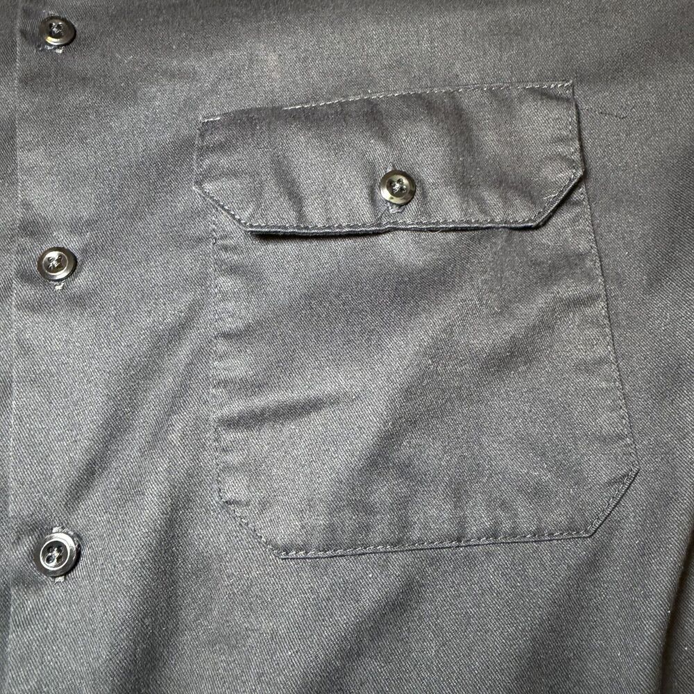 Dickies Mens Size Large Black Work Shirt Utility Uniform Top Buttons Durable - Picture 11 of 11